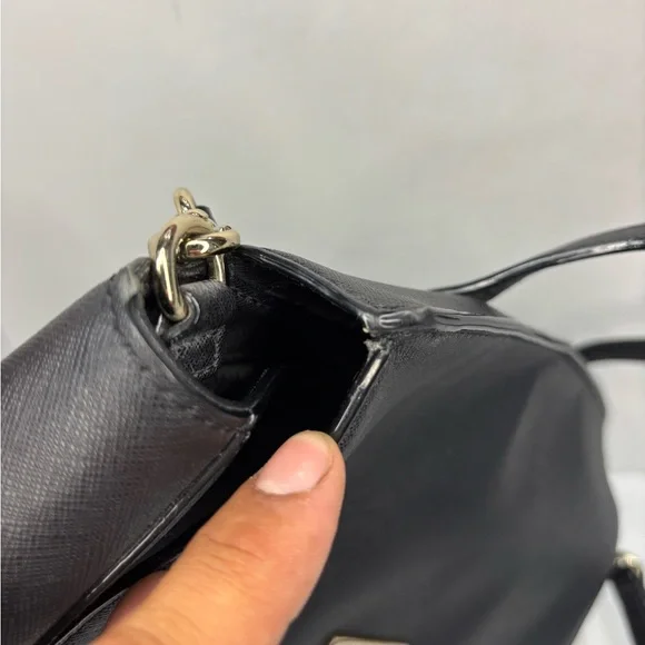 Kate Spade Laurel Black Classic Chic Satchel Purse Crossbody‎ Everyday Bag